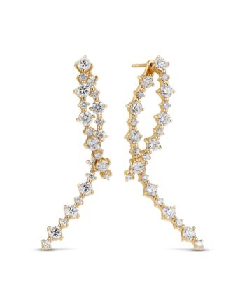øreringe Brina Lungo 14 Kt  Guld El  Hvidguld   47 Ct Tw  -  Vs Lab-grown Diamanter