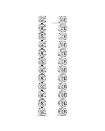øreringe Diamante 14 Kt  Guld El  Hvidguld   91 Ct Tw  -  Vs Lab-grown Diamanter