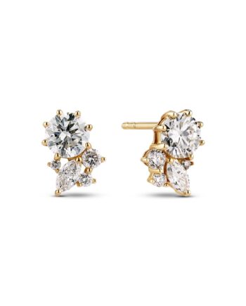 øreringe Lovere 14 Kt  Guld El  Hvidguld   93 Ct Tw  -  Vs Lab-grown Diamanter