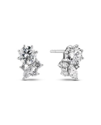 øreringe Lovere 14 Kt  Guld El  Hvidguld   93 Ct Tw  -  Vs Lab-grown Diamanter