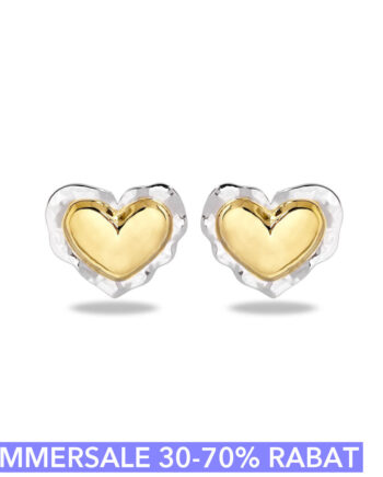 øreringesæt  Heartcushion 18 Karat Forgyldning