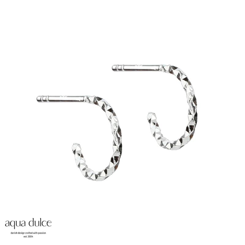 Diamond Cut Hoop 10 Mm    Silver