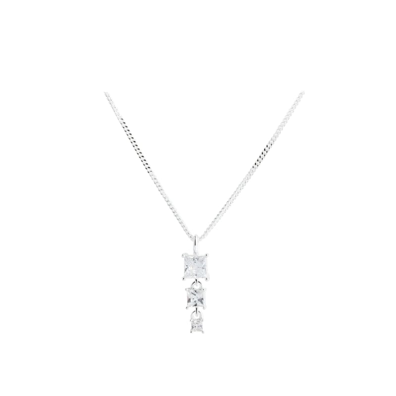 Edge Necklace   Silver