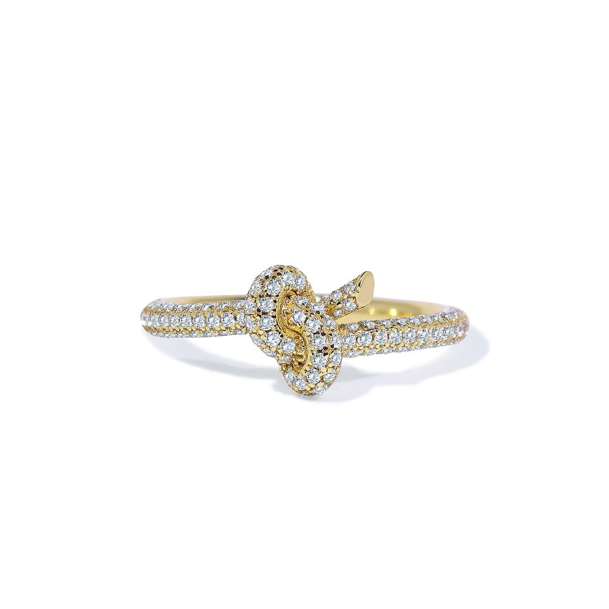 Equestrian Knot Ring   Forgyldt Sterling Sølv