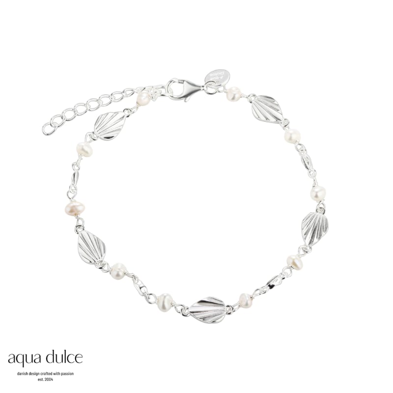Fan Pearl Bracelet   Silver