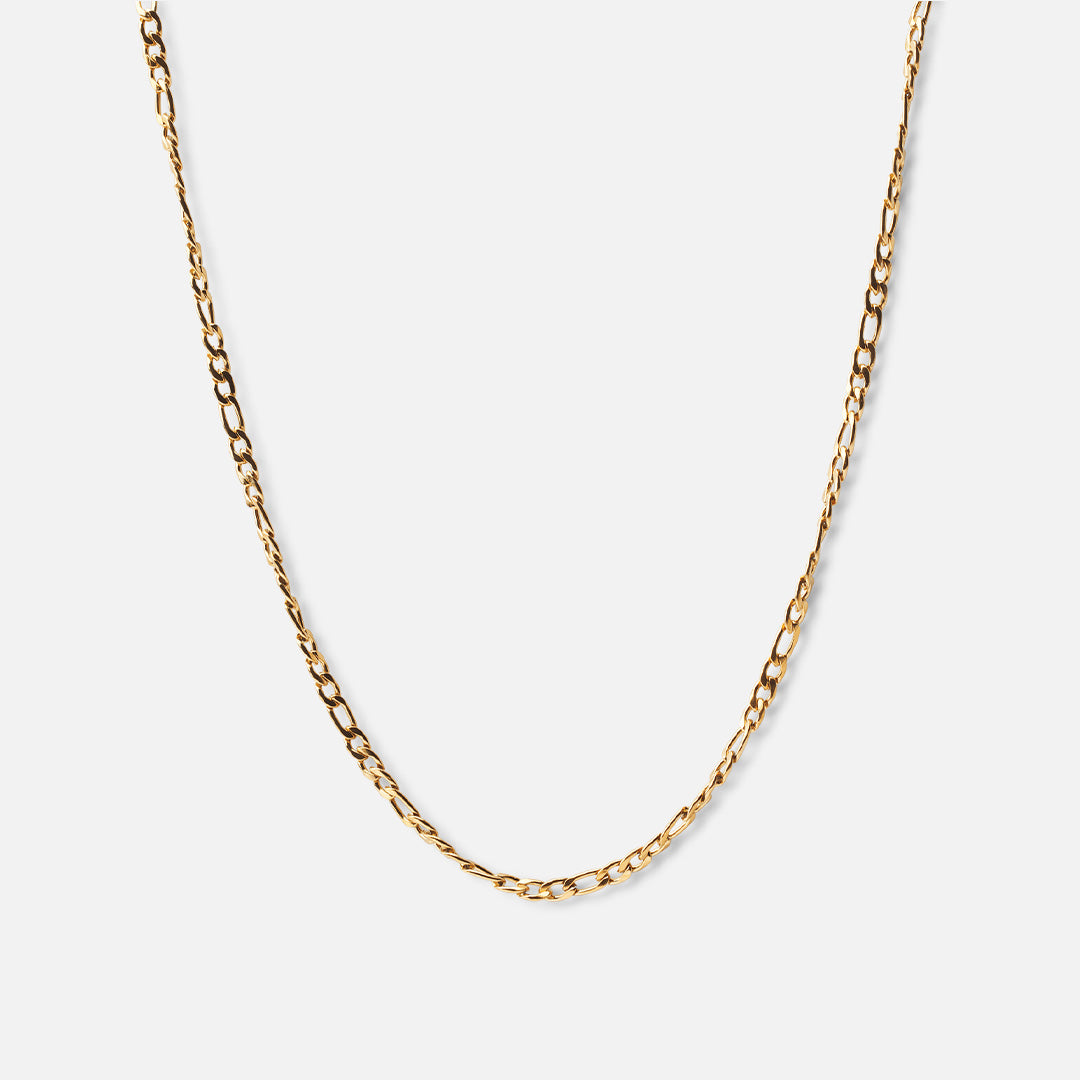 Figaro Halskæde 18k Guldbelagt 3mm