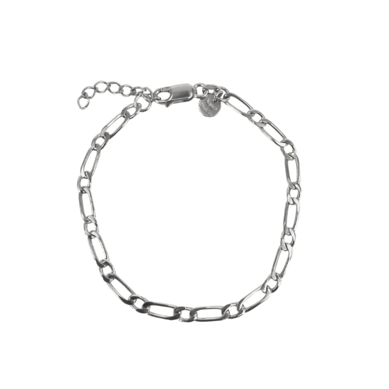 Figaro One Bracelet   Silver