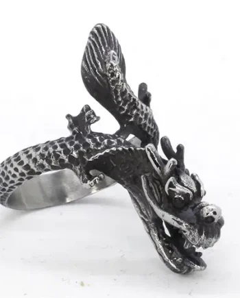 Fingerring  Quot China Dragon Quot  Stål