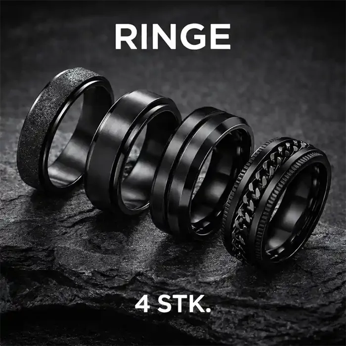 Four Black Rings Herreringe Stk