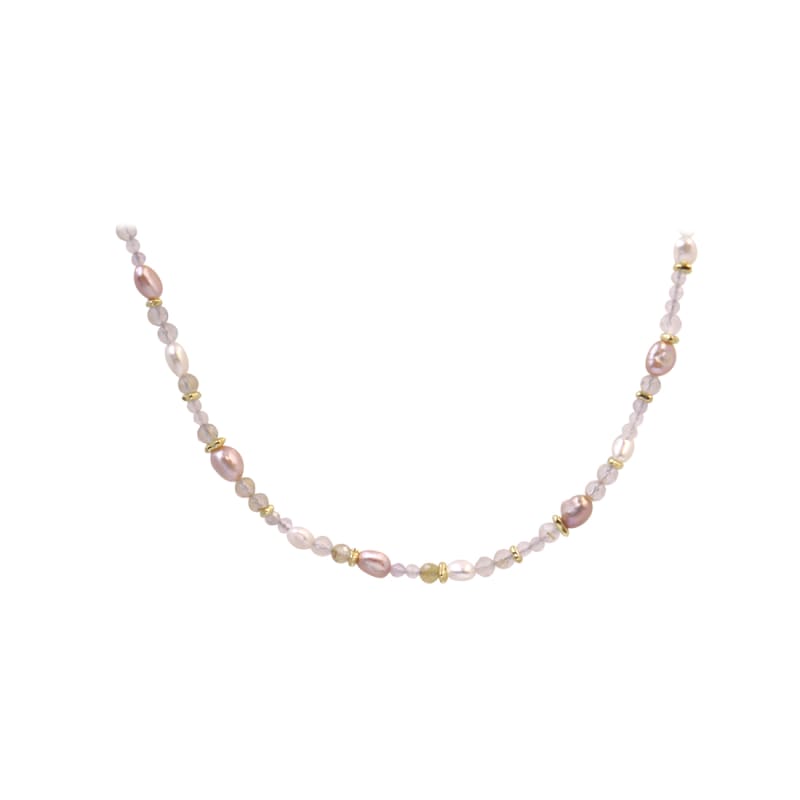 Fresa Rose Necklace     Golden