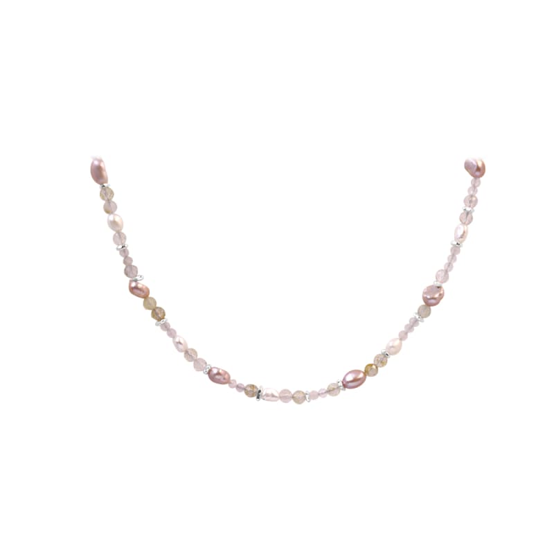 Fresa Rose Necklace     Silver