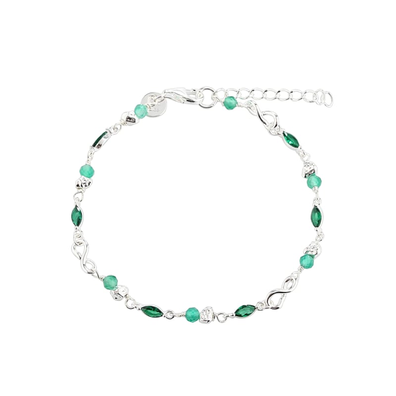 Green Garden Bracelet   Silver