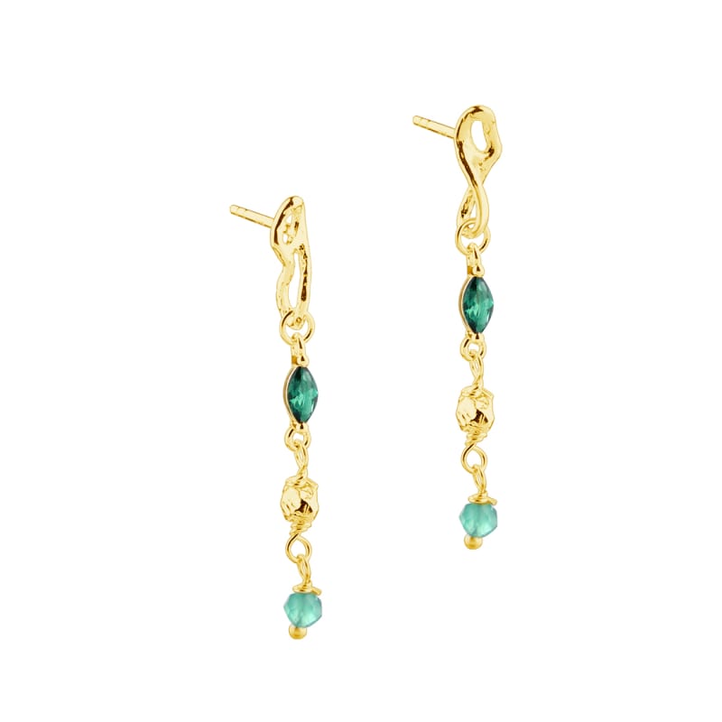 Green Garden Earstud   Golden