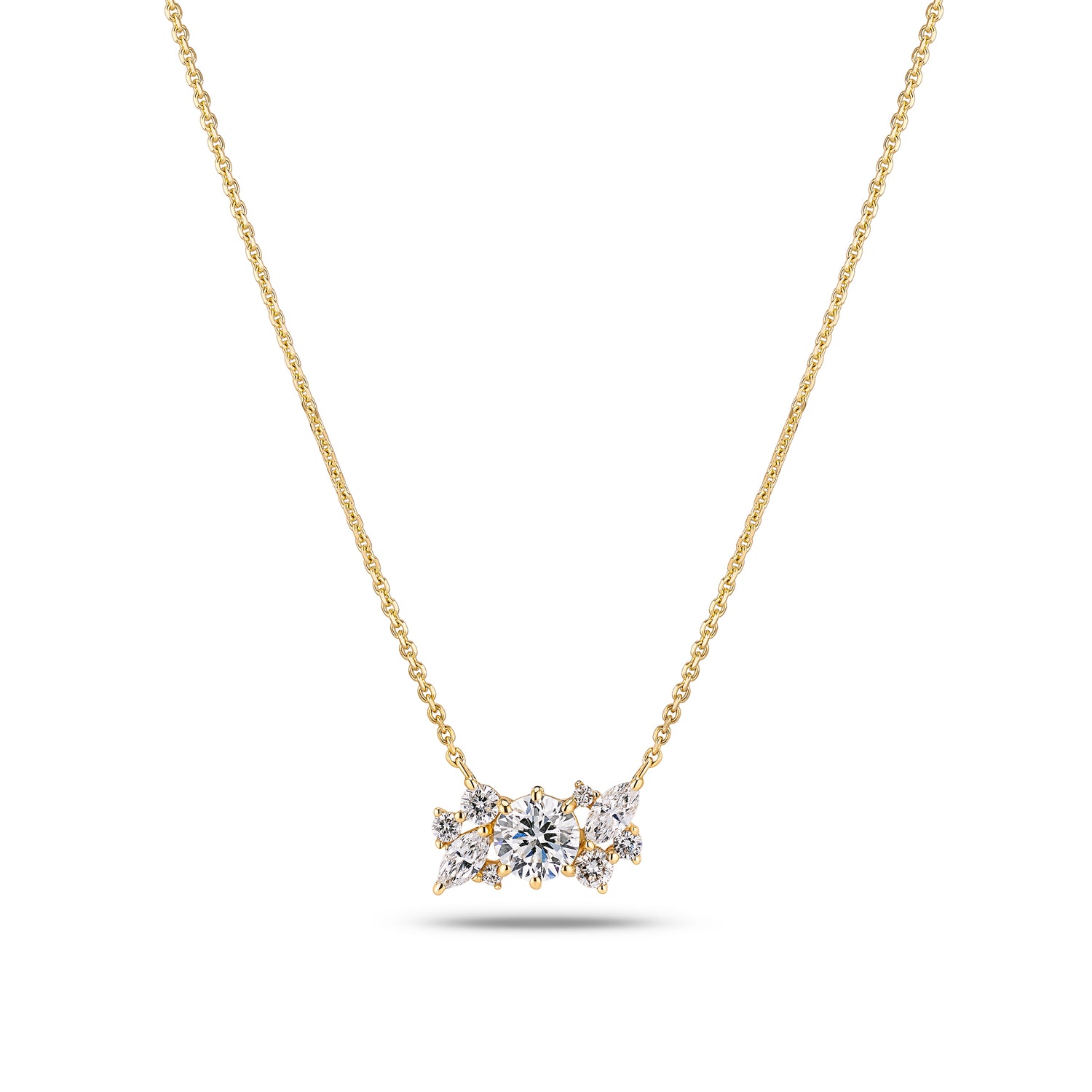 Halskæde Lovere 14 Kt  Guld El  Hvidguld   58 Ct Tw  -  Vs Lab-grown Diamanter
