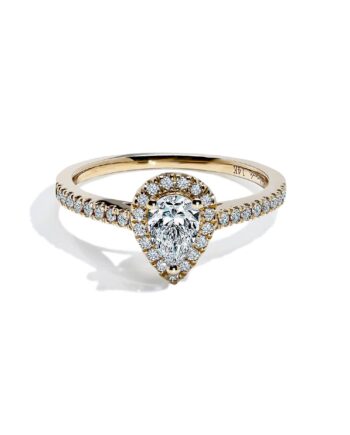 Hartford Forlovelsesring Med Pære Cut Safir Og Diamanter   Guld