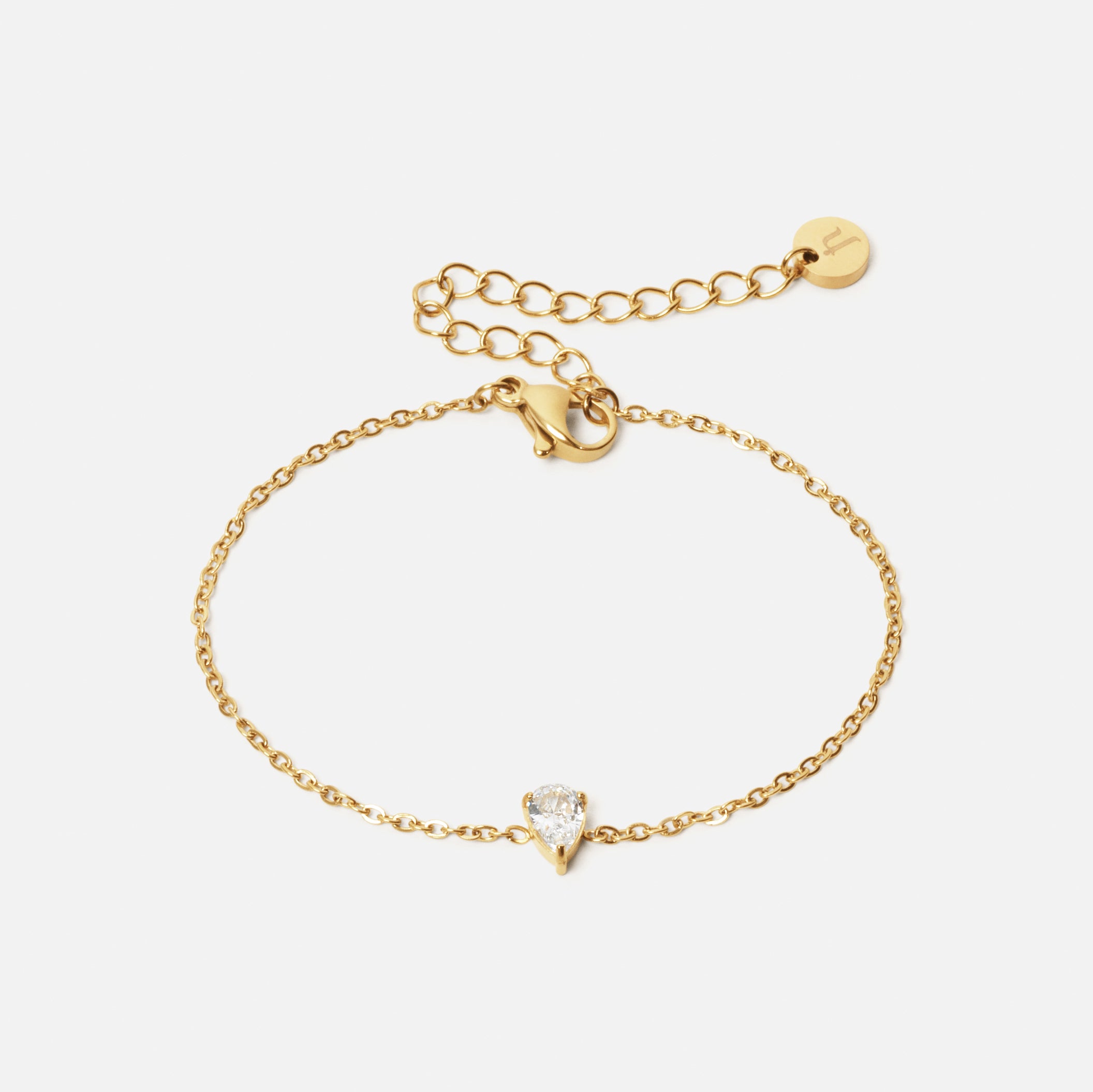 Ice Drop Zirkon Armbånd 18k Guldbelagt