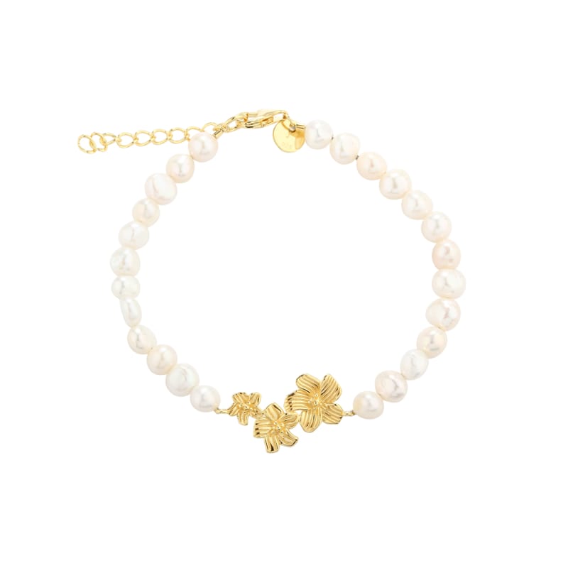 Jasmin Pearl Bracelet   Golden