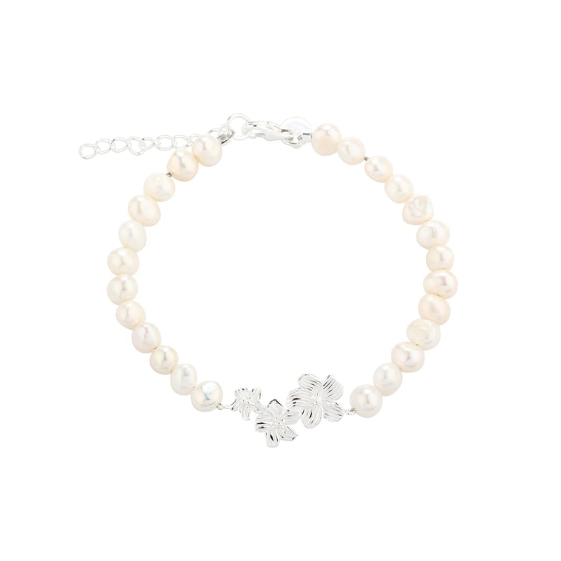 Jasmin Pearl Bracelet   Silver