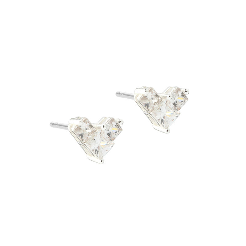 Kara Heart Clear   Silver