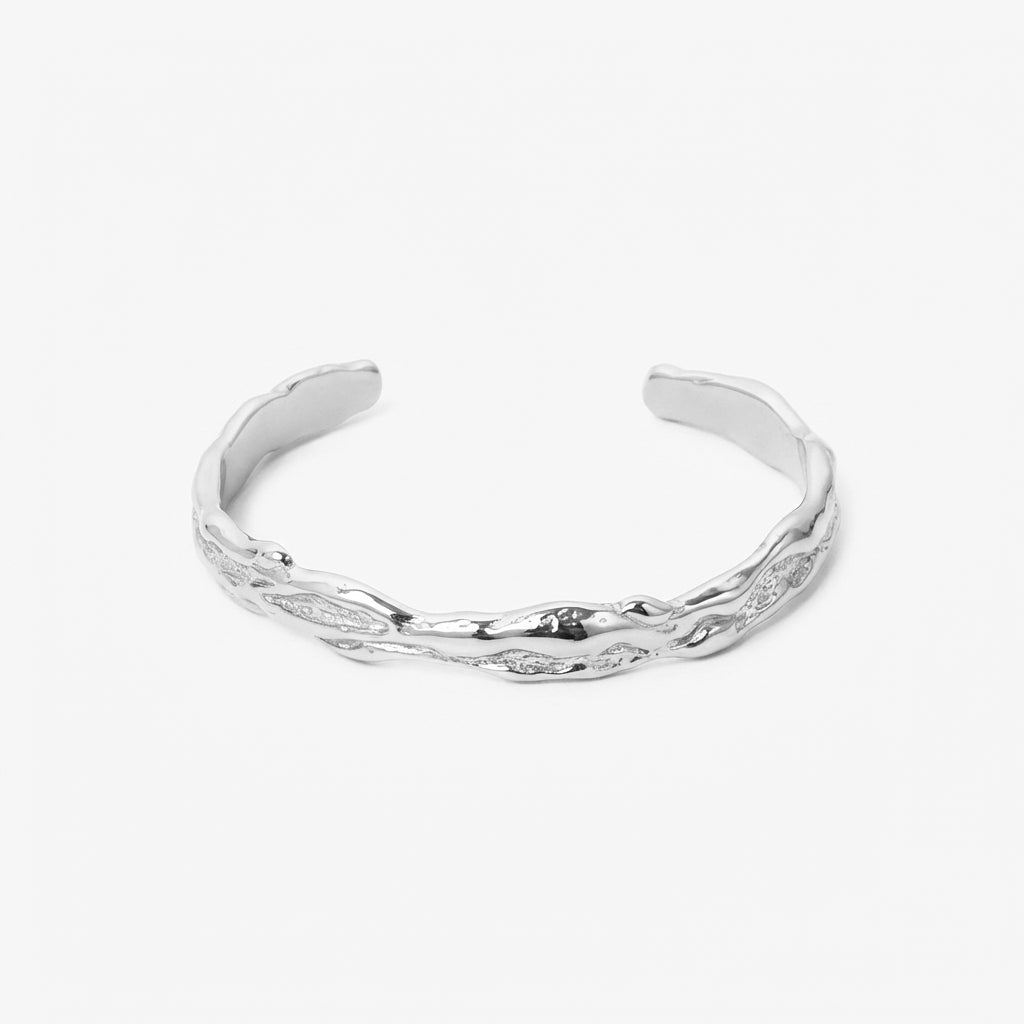 Lava Bangle Sølvfarvet