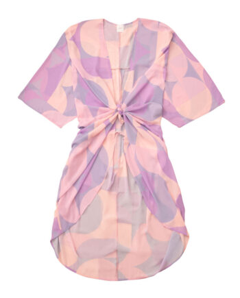 Lilla   Fersken Mønsteret Kimono  Breeze One Size