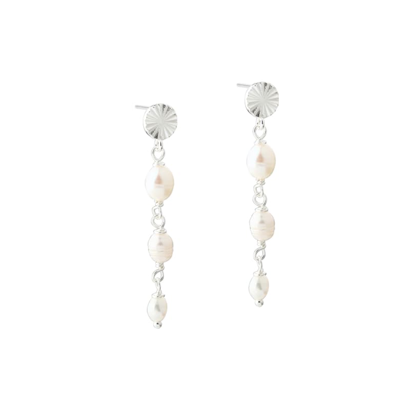 Line Pearl Long   Silver