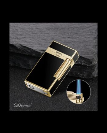 Luigi Ricci  Quot Havana Quot  Jet Lighter Af Derui   Sort Guld Cigar-og Cigaret Kvalitets Lighter Og Stormlighter Med Cigar Punch