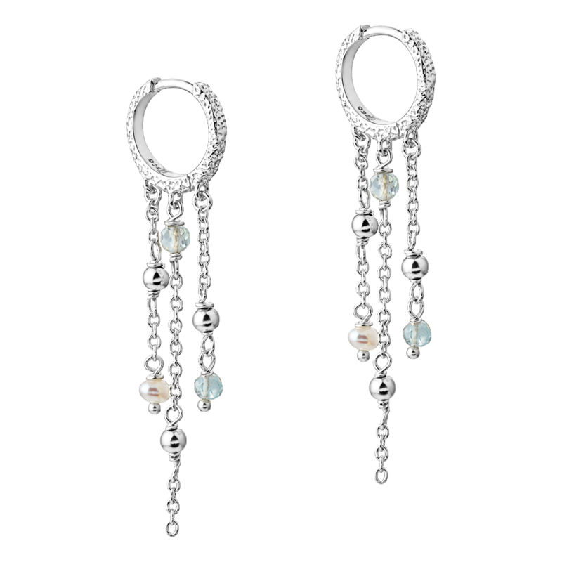 Lunella Sky Hoop   Silver