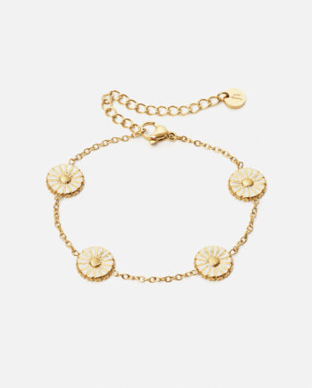 Marguerit Armbånd 18k Guldbelagt 10mm