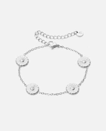 Marguerit Armbånd Sølvfarvet 10mm