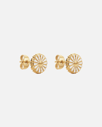 Marguerit øreringe 18k Guldbelagt 8mm