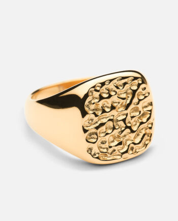 Meteor Square Ring 18k Guldbelagt