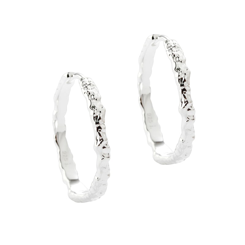 New Mila Hoop     25 Mm  Silver