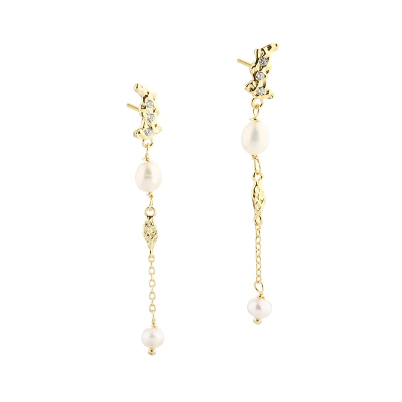 Milena Long Earstud   Gold