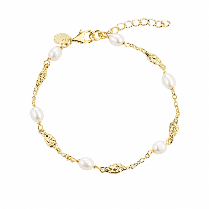 Milena Pearl Bracelet   Golden