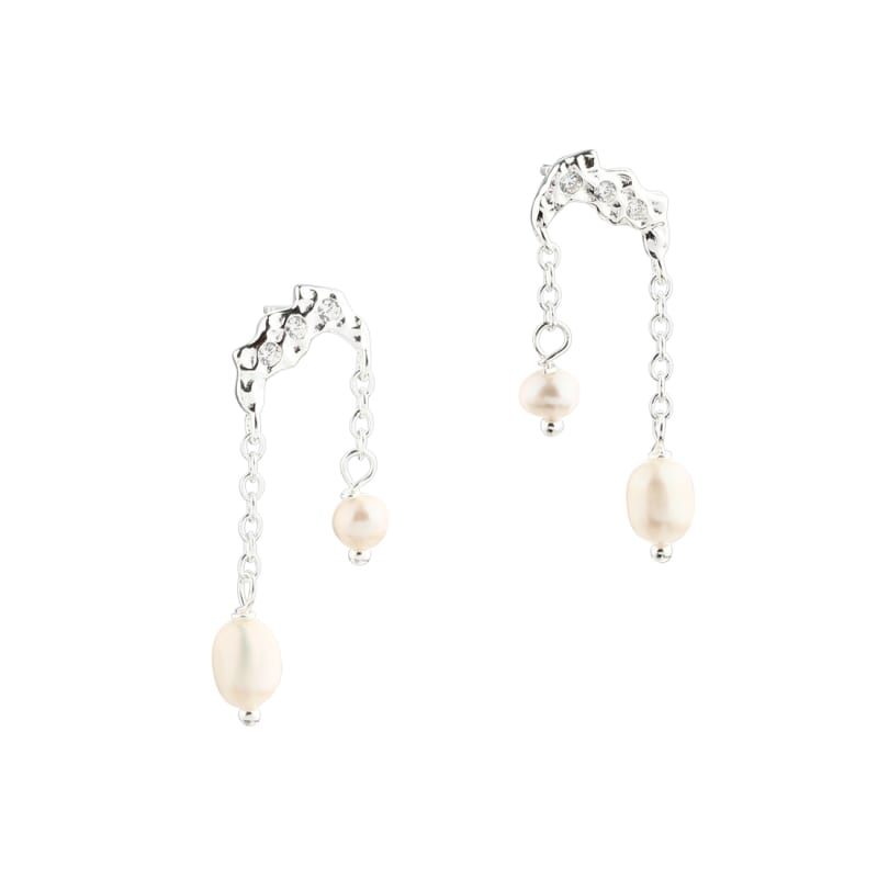 Milena Pearl Earstud   Silver