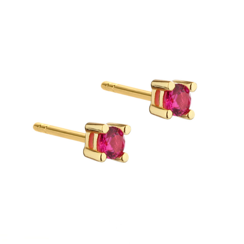 Mini Kaya Pink Earstud   Golden