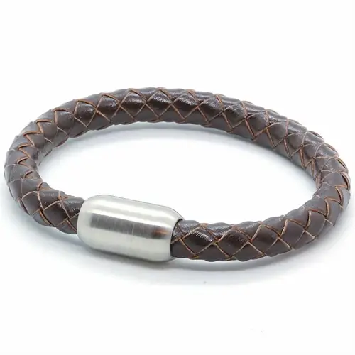 Mørk Brun Læderarmbånd  Quot Koe Quot