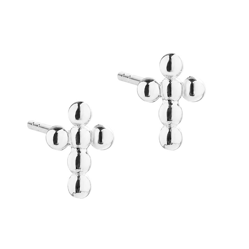New Cross Earstud   Silver