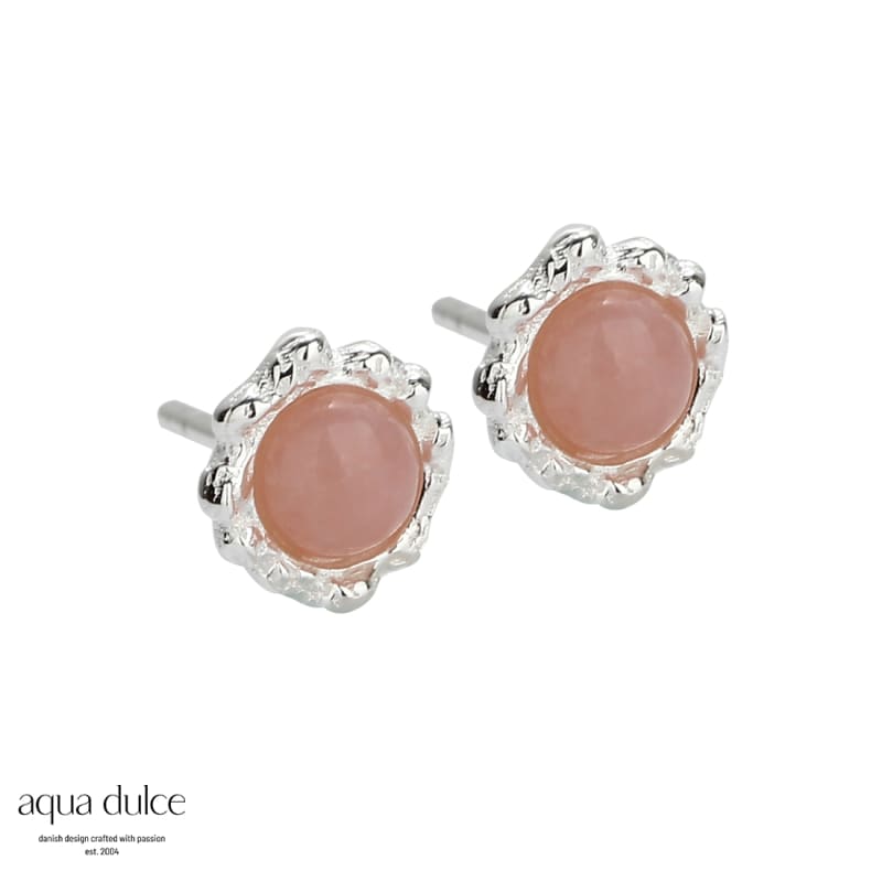 Opal Stud  ørestikker   Sterling Sølv Med   Mm  Pink Opal