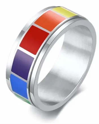 Spinning Pride Ringen   Regnbuefarver