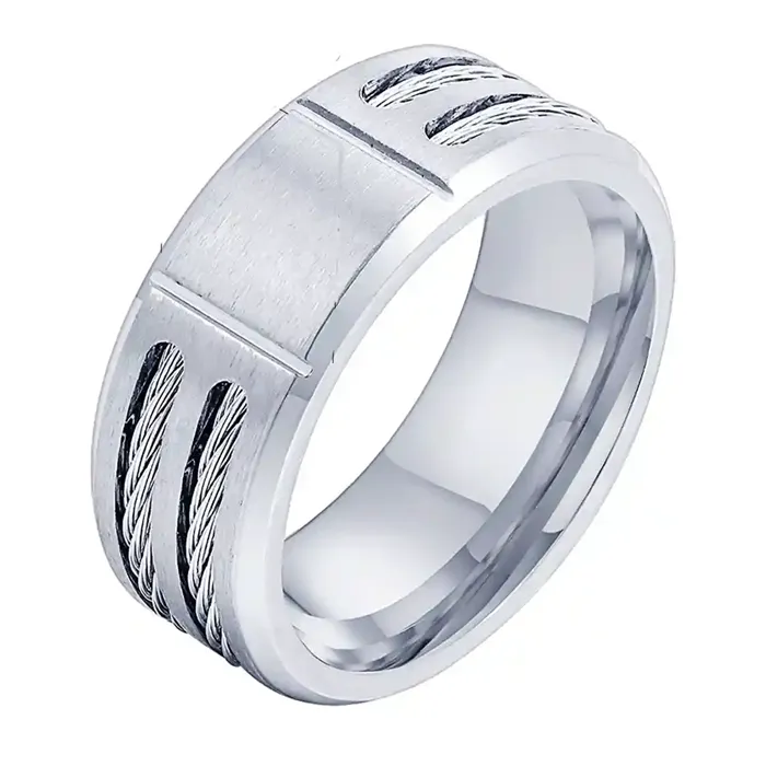 Stålwire Designring Rustfri Stål