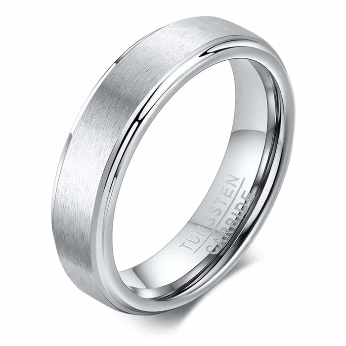 Tungstenring 5mm Bredde Og Matteret