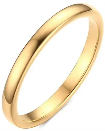 Tynd Forgyldt Tungstenring