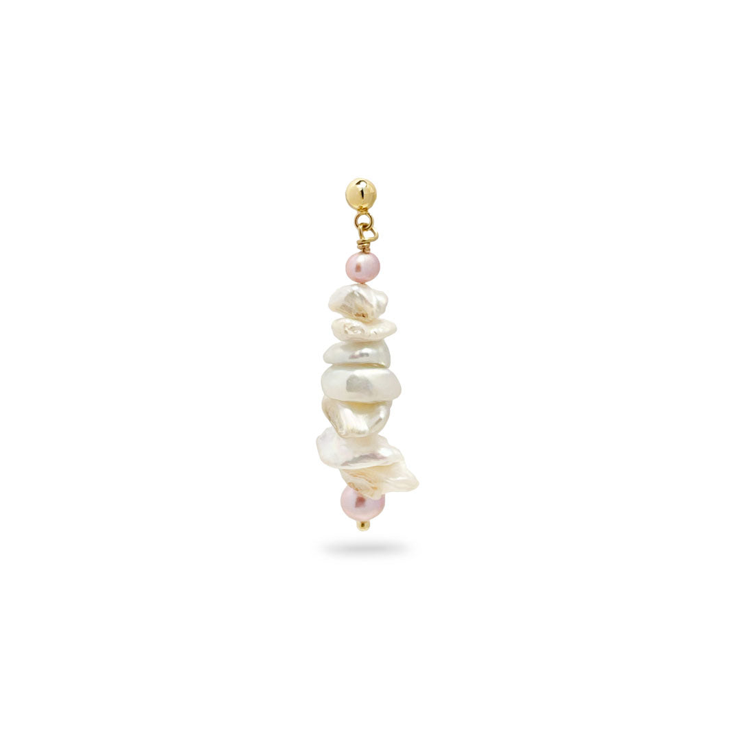 ørering  Rocksteady 18 Karat Guldbelagt Sterling Sølv Og Ferskvandsperler Sælges Enkeltvis