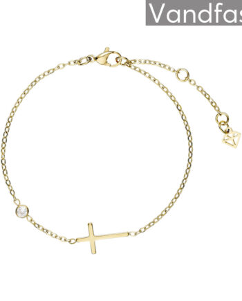 Annebrauner Cross Zirconia Armbånd 18k Guldbelagt