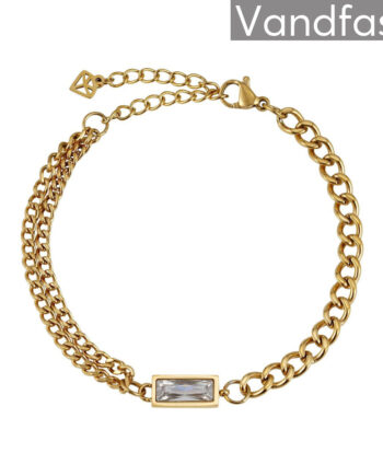 Annebrauner Double Panzer Armbånd 18k Guldbelagt