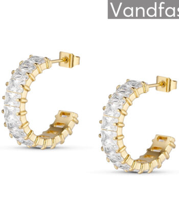 Annebrauner Empress Creoler 18k Guldbelagt