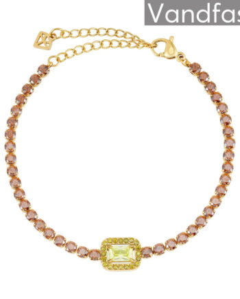 Annebrauner Glamour Mix Armbånd 18k Guldbelagt