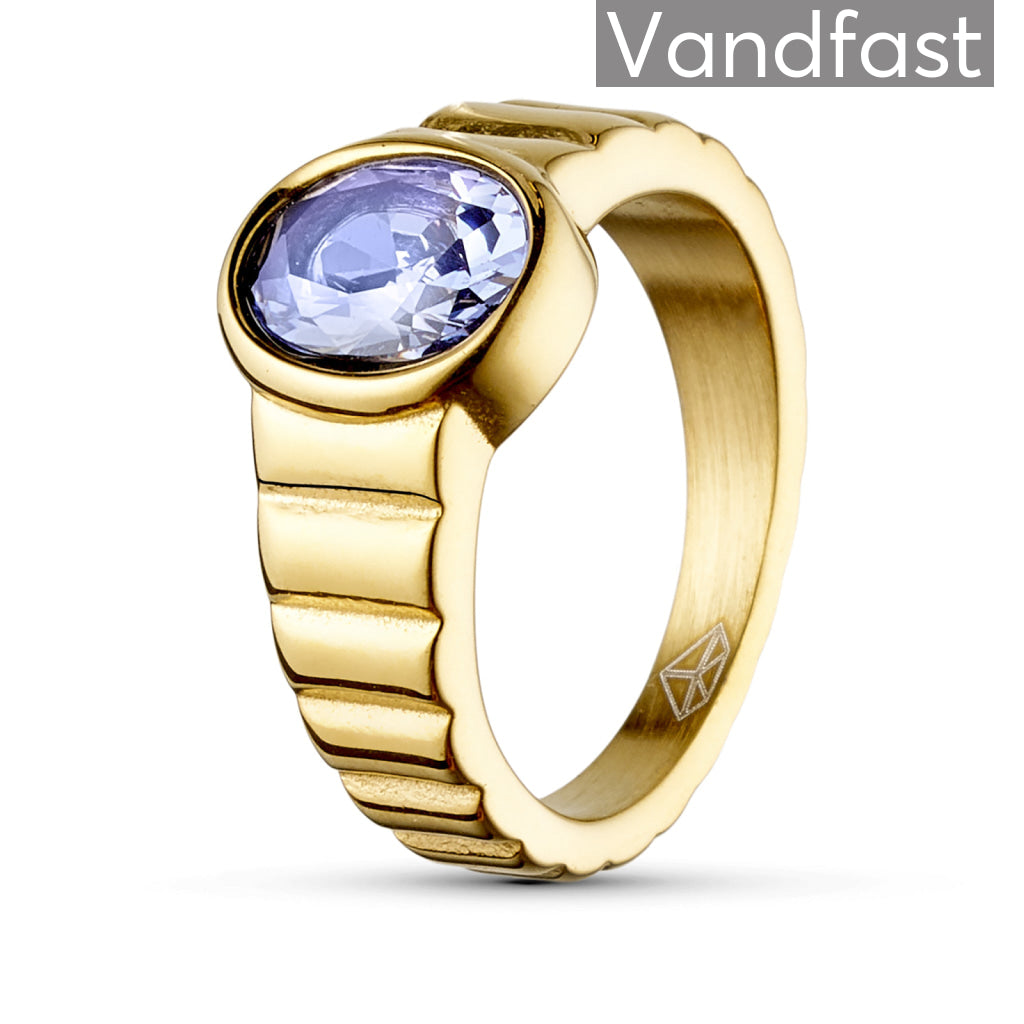 Annebrauner Imperial Tanzanite Ring 18k Guldbelagt 48